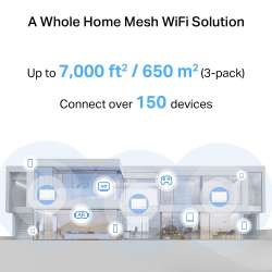 Безжична Wi-fi 7 Mesh система Mercusys Halo H25BE(3-pack) BE3600