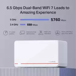 Безжична Wi-fi 7 Mesh система Mercusys Halo H37BE(2-pack) BE6500                          