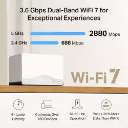Безжична Wi-fi 7 Mesh система Mercusys Halo H27BE(2-pack) BE3600