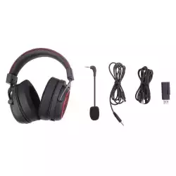 Безжични геймърски слушалки Redragon Luna Pro H540-PRO с Bluetooth и кабел - черни