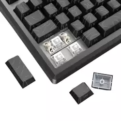 Bluetooth и безжична механична геймърска клавиатура Redragon Uranus 87 Pro K737B-RGB-PRO, RGB осветление - черна