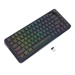 Bluetooth и безжична механична геймърска клавиатура Redragon Flekact Pro K708-RGB-PRO, RGB осветление - черна