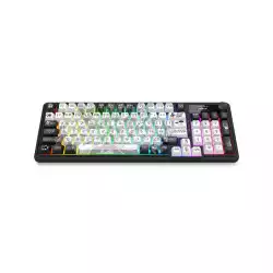 Bluetooth и безжична механична геймърска клавиатура Redragon Artemis Pro Anime K719GF-RGB-PRO RGB осветление - черно с бяло