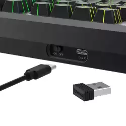 Bluetooth и безжична механична геймърска клавиатура Redragon Uranus 87 Pro K737B-RGB-PRO, RGB осветление - черна                          