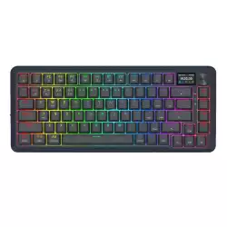 Bluetooth и безжична механична геймърска клавиатура Redragon Flekact Pro K708-RGB-PRO, RGB осветление - черна