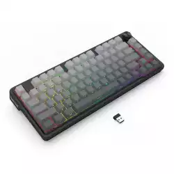 Bluetooth и безжична механична геймърска клавиатура Redragon Ucal Pro K673SP-RGB-PRO, RGB осветление - черна със сив градиент