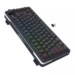 Bluetooth и безжична механична геймърска клавиатура Redragon Flekact Pro K708-RGB-PRO, RGB осветление - черна