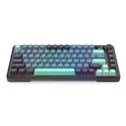 Bluetooth и безжична механична геймърска клавиатура Redragon Behemoth Pro K724GBG-RGB-PRO с RGB осветление - черна със зелено