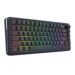 Bluetooth и безжична механична геймърска клавиатура Redragon Flekact Pro K708-RGB-PRO, RGB осветление - черна