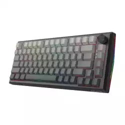 Bluetooth и безжична механична геймърска клавиатура Redragon Penumbra Pro K687GG-RGB-PRO с RGB осветление - черна