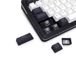 Bluetooth и безжична механична геймърска клавиатура Redragon Wildslash LCD Pro K746WB-RGB-PRO RGB осветление - черна с бяло