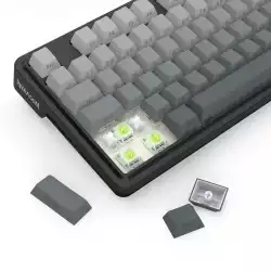 Bluetooth и безжична механична геймърска клавиатура Redragon Ucal Pro K673SP-RGB-PRO, RGB осветление - черна със сив градиент