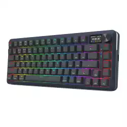 Bluetooth и безжична механична геймърска клавиатура Redragon Flekact Pro K708-RGB-PRO, RGB осветление - черна