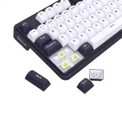 Bluetooth и безжична механична геймърска клавиатура Redragon Antonium Pro 108 K745WB-RGB-PRO, RGB осветление - черна с бяло