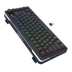 Bluetooth и безжична механична геймърска клавиатура Redragon Flekact Pro K708-RGB-PRO, RGB осветление - черна