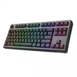 Bluetooth и безжична механична геймърска клавиатура Redragon Uranus 87 Pro K737B-RGB-PRO, RGB осветление - черна