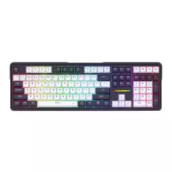 Bluetooth и безжична механична геймърска клавиатура Redragon Antonium Pro 108 K745WB-RGB-PRO, RGB осветление - черна с бяло