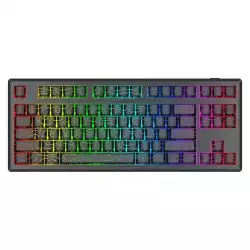 Bluetooth и безжична механична геймърска клавиатура Redragon Uranus 87 Pro K737B-RGB-PRO, RGB осветление - черна