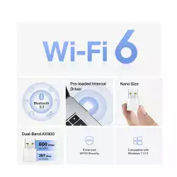 Bluetooth USB адаптер AX900 Nano Wi-Fi 6 Mercusys MA60XNB