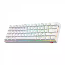 Bluetooth/USB Type-C механична RGB клавиатура Redragon Draconic PRO RGB K530W-RGB-PRO_BR Brown Switch - бяла