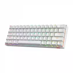 Bluetooth/USB Type-C механична RGB клавиатура Redragon Draconic PRO RGB K530W-RGB-PRO_BR Brown Switch - бяла