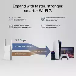 Двубандов Wi-Fi 7 удължител за обхват TP-Link RE235BE BE3600