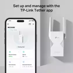 Двубандов Wi-Fi 7 удължител за обхват TP-Link RE235BE BE3600                          