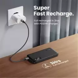 Двупосочна бързозареждаща се външна батерия Ugreen 25742 10000mAh - Черна