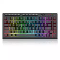 Геймърска клавиатура Redragon Crescent Pro K524RGB-PRO с кабел и безжична Bluetooth, RGB осветление - черна