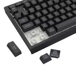 Геймърска клавиатура Redragon Crescent Pro K524RGB-PRO с кабел и безжична Bluetooth, RGB осветление - черна