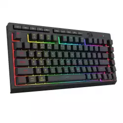 Геймърска клавиатура Redragon Crescent Pro K524RGB-PRO с кабел и безжична Bluetooth, RGB осветление - черна