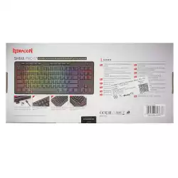 Геймърска клавиатура Redragon Shiva TKL Pro K516RGB-PRO с кабел и безжична Bluetooth, RGB осветление - черна