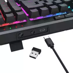 Геймърска клавиатура Redragon Varro RGB K517-RGB - черна