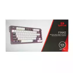 Геймърска механична клавиатура Redragon Finke K715 с Bluetooth и кабел, RGB осветление - черно/бяло
