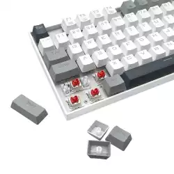 Геймърска механична клавиатура Redragon Kumara K552WGL-RGB с RGB осветление и red switches - бяла със сиво