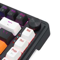 Геймърска механична клавиатура Redragon Landshaker K714BWO-RGB с RGB осветление - черно/бяло