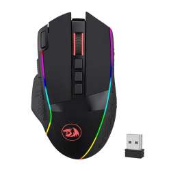 Геймърска мишка Redragon Enlightment Pro M991RGB-PRO безжична и кабелна с RGB осветление - черна
