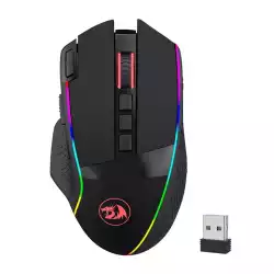 Геймърска мишка Redragon Enlightment Pro M991RGB-PRO безжична и кабелна с RGB осветление - черна