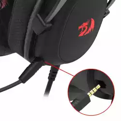 Геймърски стерео слушалки с подвижен микрофон и RGB осветление Redragon Zeus Lite H510-LT