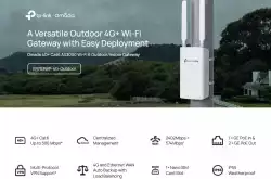 Гигабитен външен/вътрешен TP-Link Omada ER703WP-4G-Outdoor Gateway 4G+ Cat6 AX3000 Wi-Fi 6