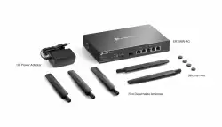Гигабитен VPN рутер TP-Link Omada 4G+ Cat6 ER706W-4G AX3000