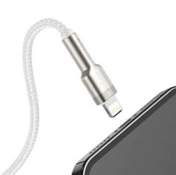 Кабел Baseus Cafule Metal Series USB-A към Lightning, 1м CALJK-A02 - бял