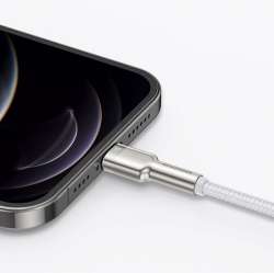 Кабел Baseus Cafule Metal Series USB-A към Lightning, 1м CALJK-A02 - бял
