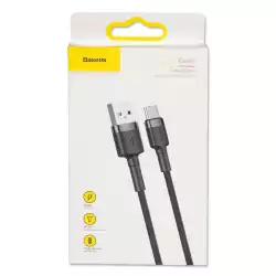 Кабел Baseus Cafule USB-A към USB-C 3A, 1м, черен                          