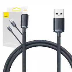 Кабел Baseus CAJY000001 Crystal Shine USB Type A към Lightning, 2.4A 1,2м CAJY000001 - черен