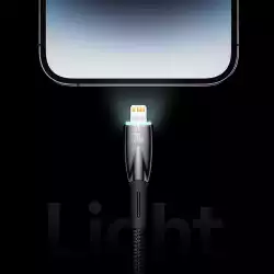 Кабел Baseus Glimmer Series USB-A - USB-C 100W 480Mbps 1м CADH00401 - черен