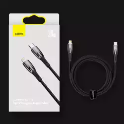 Кабел Baseus Glimmer Series USB-A - USB-C 100W 480Mbps 1м CADH00401 - черен