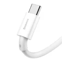 Кабел Baseus Superior CATYS-02 USB към USB-C, 66W, 1м, бял