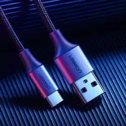 Кабел Ugreen US288 60126 USB-A към USB-C – 1 м - сив