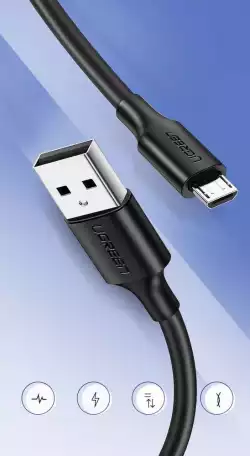 Кабел Ugreen US289 60136, USB А към micro USB 1 м